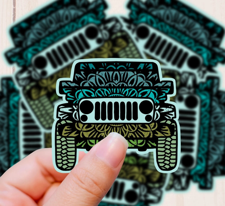 Wrangler Mandala Jeep. Vinyl Sticker – passion 4x4 store