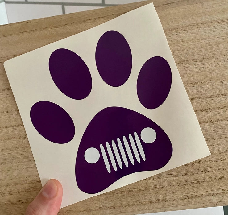 Jeep Paw Print Car Decal – passion 4x4 store