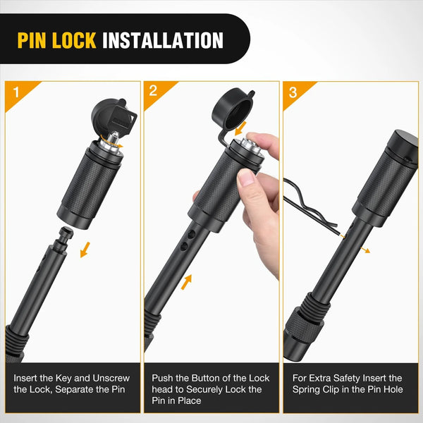 2 Inch Anti-Theft Shackle Hitch Receiver Set