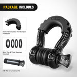3/4 inch D-Ring Shackle Black (Pair)