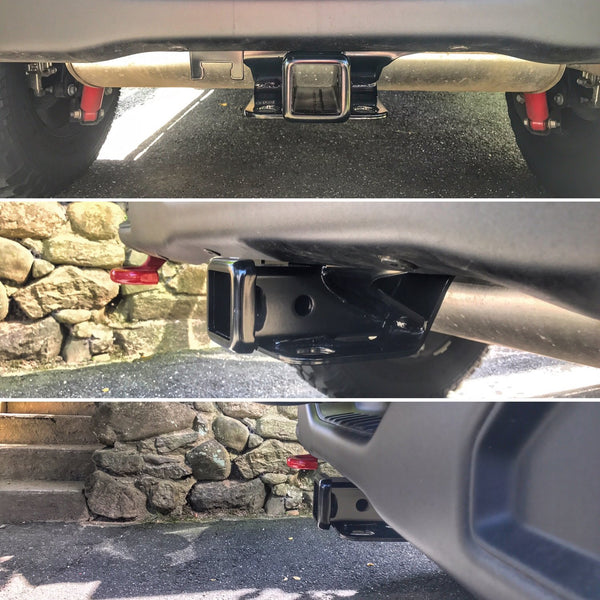 12015 1001 Premium 2" Receiver Hitch for 13-18 Jeep Wrangler JK 10th Anniversary Rubicon, Rubicon X, Hardrock & 75th Anniversary Editions