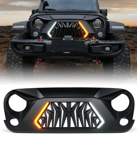 Jeep Grille with Turn Signal Lights for Jeep Wrangler JK G1