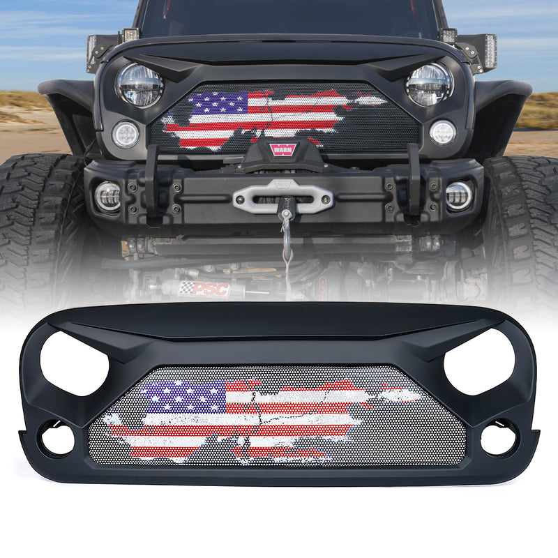 Gladiator Grille with Steel Mesh for 2007-2018 Jeep Wrangler JK