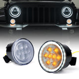 LED Turn Signal Light with Halo DRL for 07-18 Jeep Wrangler JK