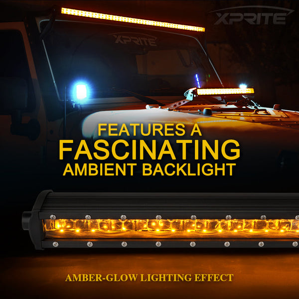 Double Row White LED Light Bar with Amber Backlight | Sunrise Series 32" LED Light Bar