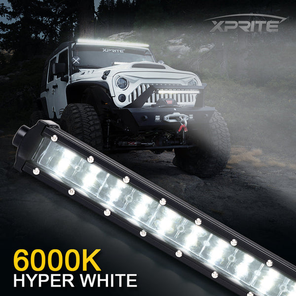 Double Row White LED Light Bar with Amber Backlight | Sunrise Series  50" LED Light Bar