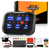 BC60 6 GANG LED SWITCH PANEL, OFF ROAD LIGHT CONTROLLER (BLUE)