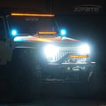Double Row White LED Light Bar with Amber Backlight | Sunrise Series  WL-C8AMBER-120SS     22" LED Light Bar