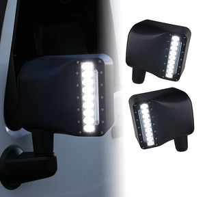 Jeep Wrangler JK Side Mirror with LED Spotlight