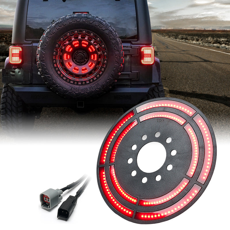 Jeep Wrangler 14" Dual Ring Spare Tire Brake Light | Typhoon Series
