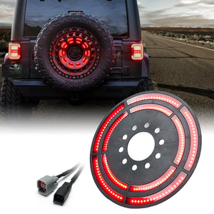 Jeep Wrangler 14" Dual Ring Spare Tire Brake Light | Typhoon Series
