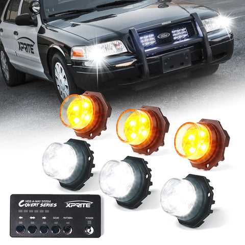 LED Hideaway Strobe Lights | Covert Series (6pc)