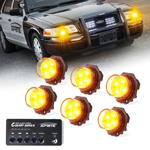 LED Hideaway Strobe Lights | Covert Series (6pc)