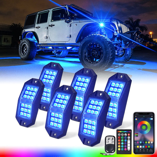 Multi-Color RGB-W LED Rock Lights | Discovery Plus Series
