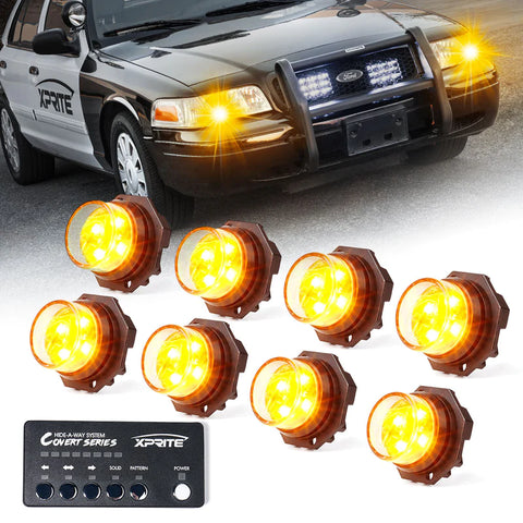 LED Hideaway Strobe Lights | Covert Series (8pc)