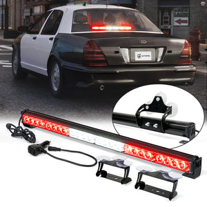 27" G2 LED Traffic Advisor Strobe Light Bar with Suction Cup Brackets