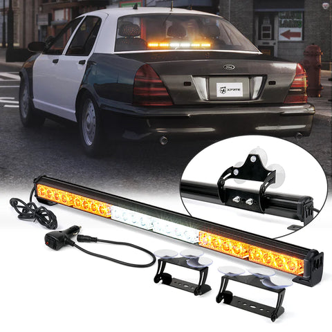27" G2 LED Traffic Advisor Strobe Light Bar with Suction Cup Brackets