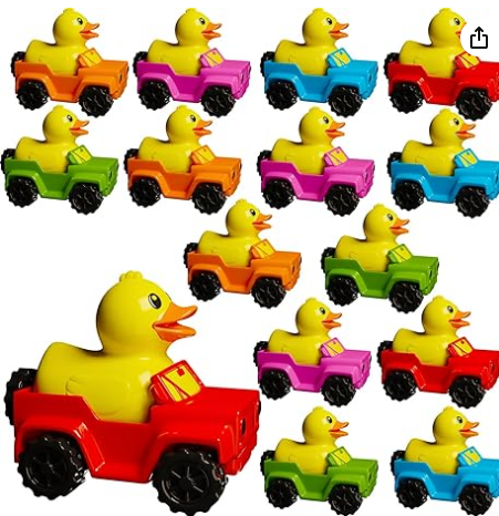 Jeep Ducks Rubber Ducks. 5 Classic Colors - 2.8 Inch - Bath Ducks The Shape of a Vehicle, Great for Jeep Ducking - Pelto Rubber Ducks in a Jeep