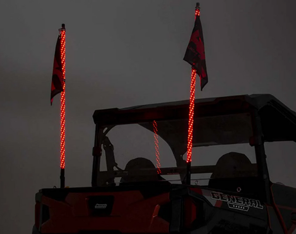 Multi-Color LED Whip | 4' Long | Pair