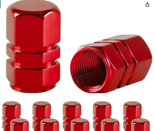 JUSTTOP Car Tire Valve Stem Caps, 12pcs Air Caps Cover, Universal for Cars, SUVs, Bike, Trucks and Motorcycles-Purple