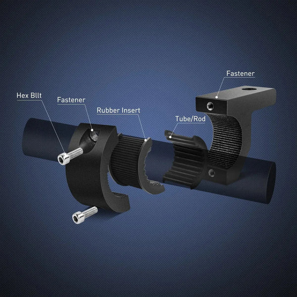 Horizontal Bar Clamp Mount Bracket Kits 0.75in-1in-1.25in (Pair)