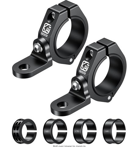 BRCOVAN 2PCS UTV Whip Light Mount, Solid Aluminum Alloy Whip Flag Mounts, Off-Road LED Light Bar Mounting Bracket, 360° Adjustable Roll Bar Clamp Mount Fit on 1.5''/1.65'' /1.75''/1.85''/2'' Roll Cage