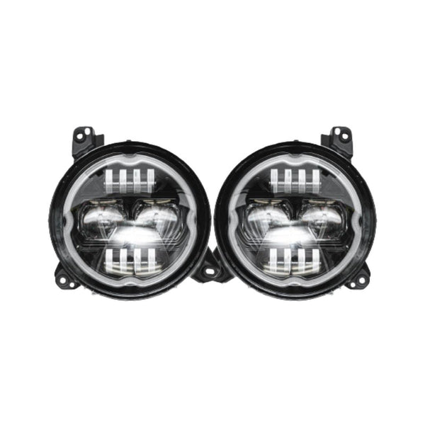 9-Inch RGB-W Headlights with DRL & Halo