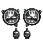 9-Inch RGB-W Headlights with DRL & Halo