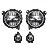 9-Inch RGB-W Headlights with DRL & Halo