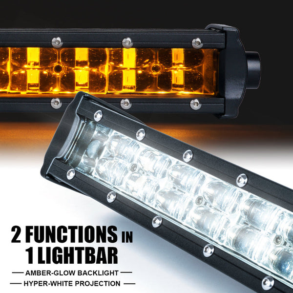 Double Row White LED Light Bar with Amber Backlight | Sunrise Series 32" LED Light Bar