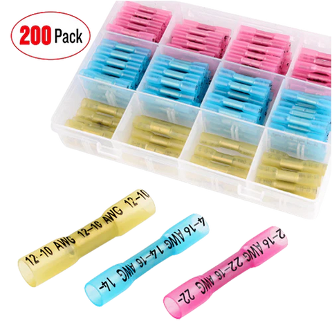 200Pcs Heat Shrink Wire Connectors