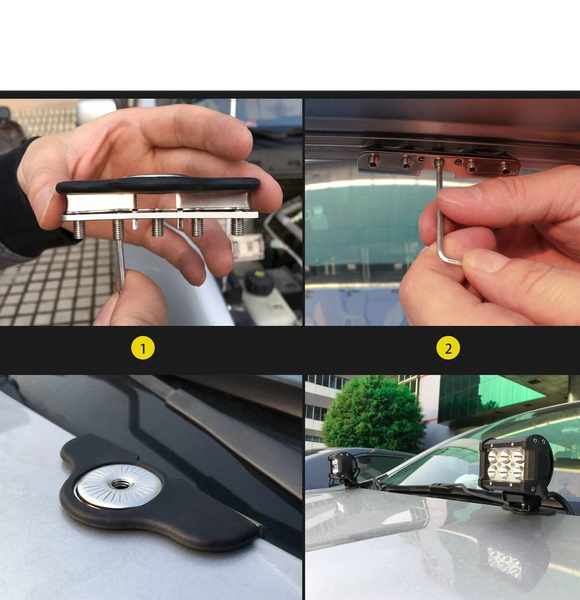 Hood Clamp Holder Mount Bracket Type A (Pair)