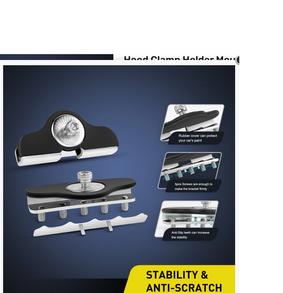 Hood Clamp Holder Mount Bracket Type A (Pair)