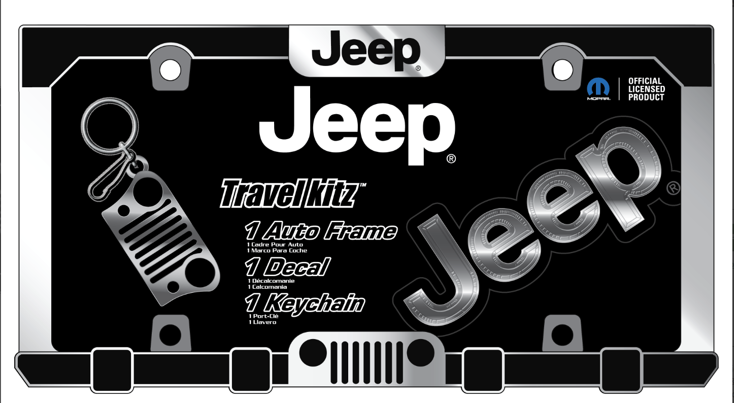 JEEP TRAVEL KIT-FRAME KEY CHAIN DECAL