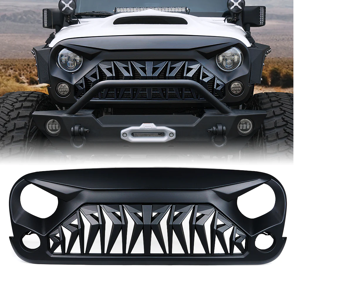 Replacement JK Front Grille Venom Series G1 for Jeep Wrangler 07-18