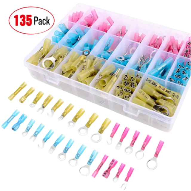 135Pcs Heat Shrink Wire Connectors