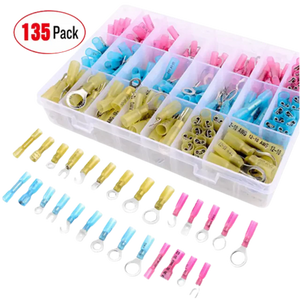 135Pcs Heat Shrink Wire Connectors