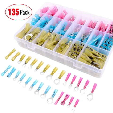 135Pcs Heat Shrink Wire Connectors