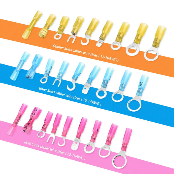 135Pcs Heat Shrink Wire Connectors