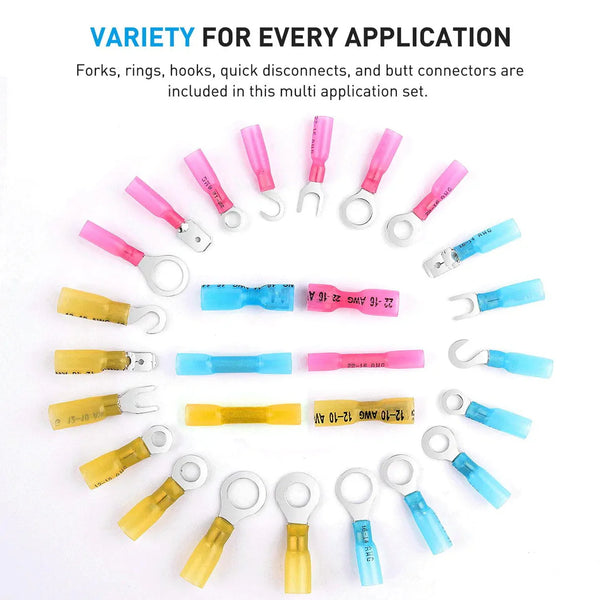 135Pcs Heat Shrink Wire Connectors