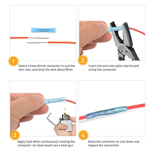 135Pcs Heat Shrink Wire Connectors