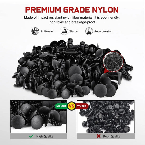 147 Pcs Bumper Retainer Clips Car Push Retainer Kit