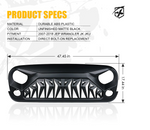 Replacement JK Front Grille Venom Series G1 for Jeep Wrangler 07-18