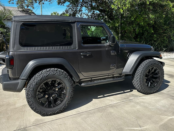 20x10 Fuel Wheels Flame & 35in NITTO All-Terrain Ridge Grappler A/T Tire Package; Set of 5 (18-25 Jeep Wrangler JL)