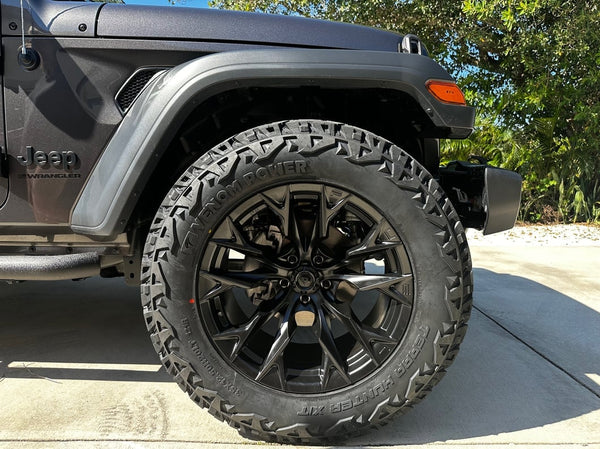 Fuel Wheels Flame Blackout Wheel; 20x10; -18mm Offset (18-25 Jeep Wrangler JL)