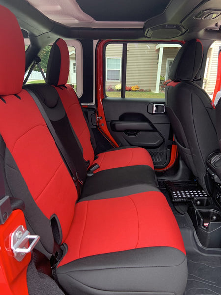 Diver Down Front and Rear Neoprene Seat Covers for 18-23 Jeep Wrangler JL Unlimited 4-Door With Armrest