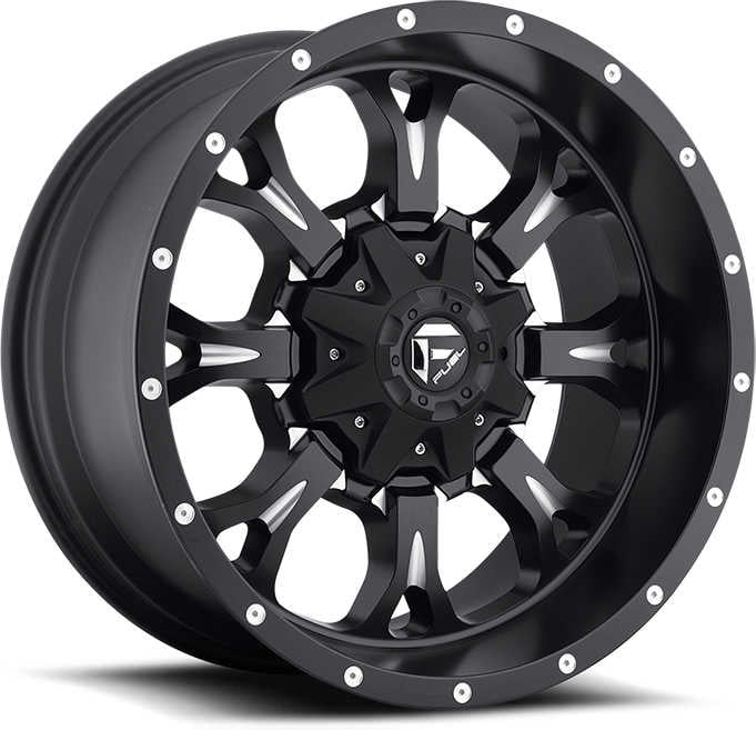 Fuel® Off-Road D51717902645 Krank Wheel in Black with Machined Accents 17x9 with 4.5in Back Space for 07-25 Jeep Wrangler JK, JL, & Gladiator JT