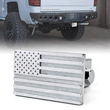 Xprite Aluminum Trailer Hitch Cover with U.S. American Flag for 2" Receivers