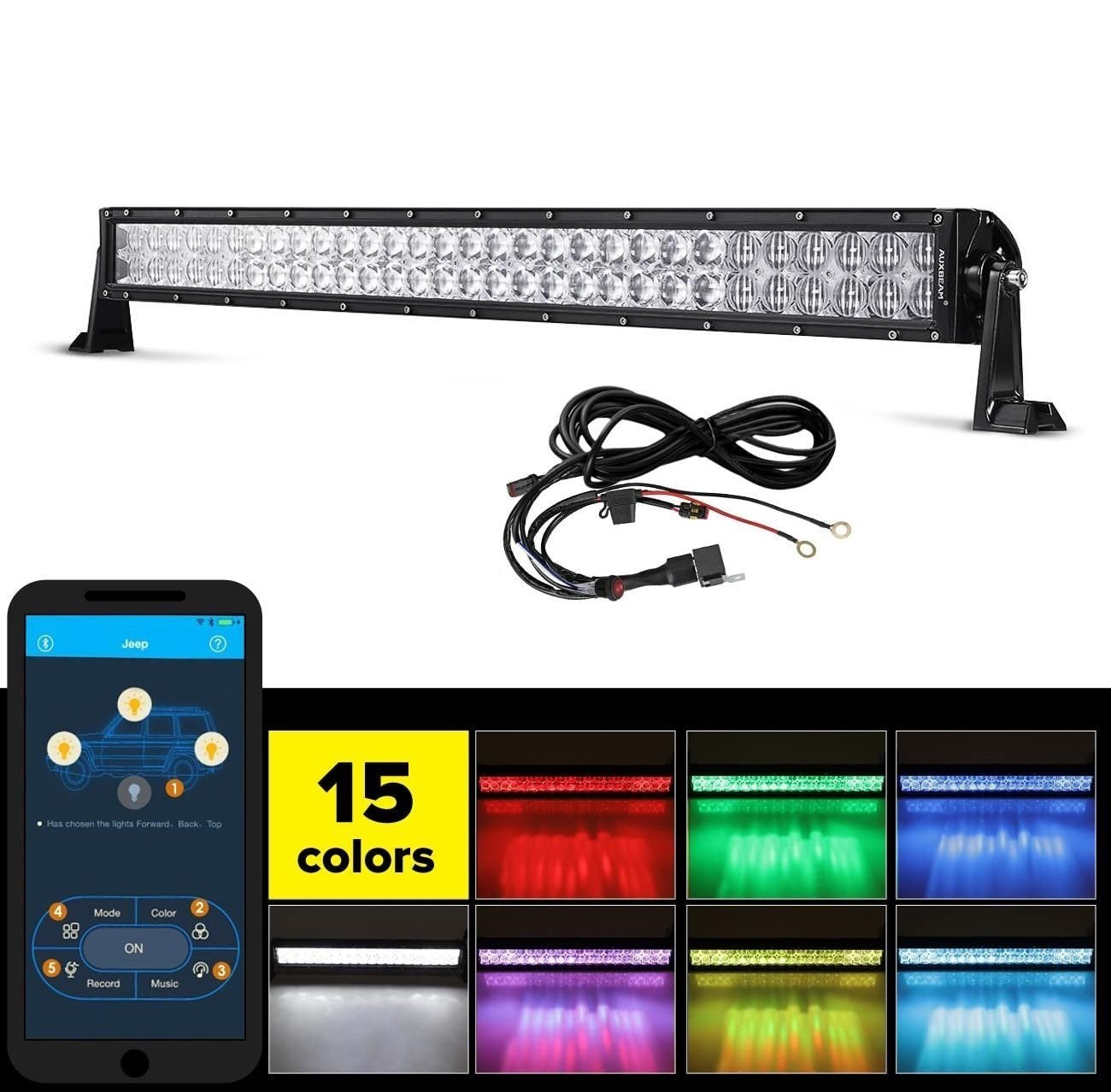 22  INCHES  V-SERIES RGB COLOR CHANGING OFF ROAD LED LIGHT BAR