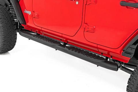 Oval Nerf Steps 4 Door | Black | Jeep Wrangler Unlimited 4WD (2018-2025)